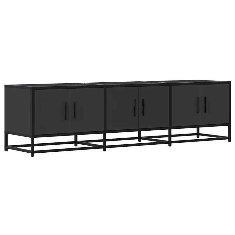 TV Cabinet-TV Stand-Television Unit Black 150x35x41 cm Engineered Wood and Metal 914023