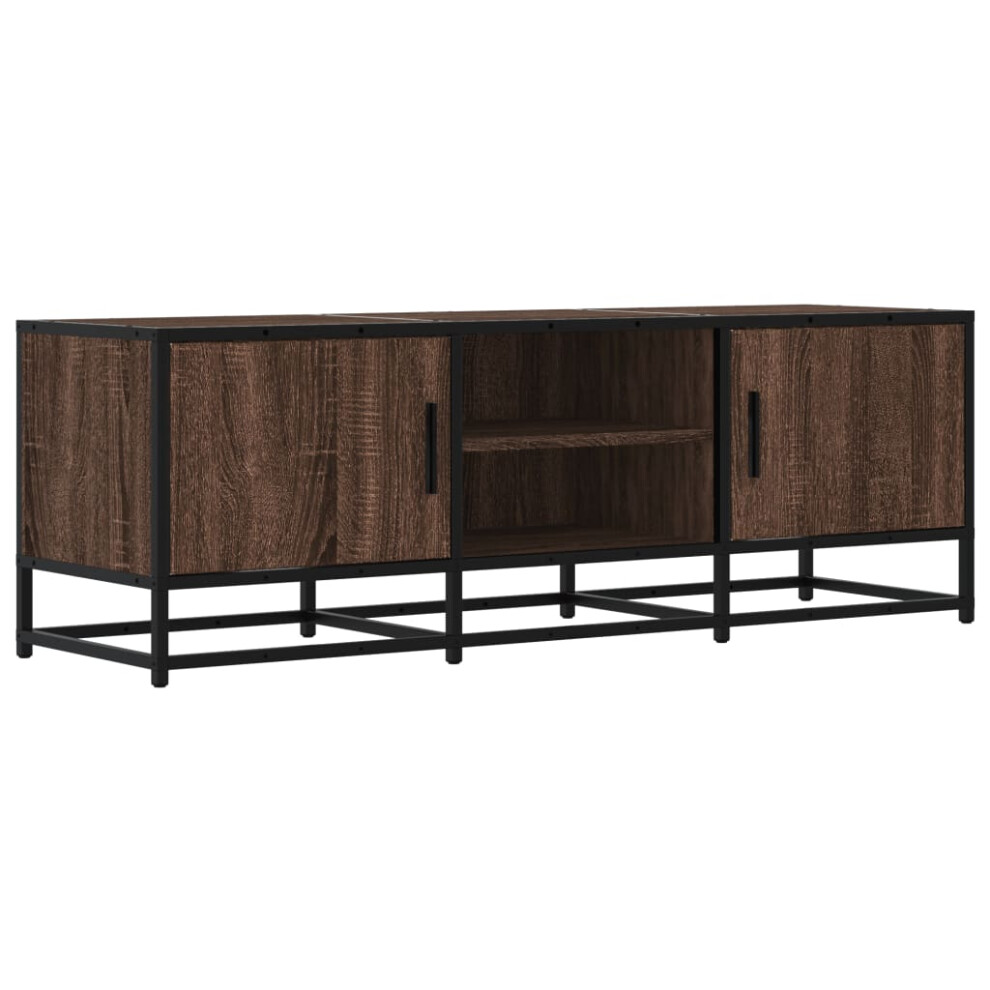 TV Cabinet-TV Stand-Television Unit Brown Oak 120x35x41 cm Engineered Wood and Metal 948699