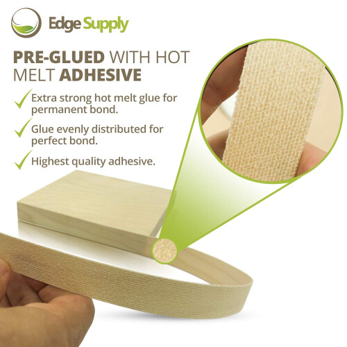Edge Supply Σακίδιο Ξύλου 1-1/2" x 50' Προκολλημένο, Ελαστική Ταινία Ξύλου 2