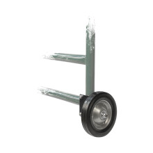 Koch 4076213 8" Poortwiel Set van 1, Boerderijpoortwiel voor Buizenhek, 1-5/8" tot 2" Poortframes, Voorkomt Slingeren, Zwart