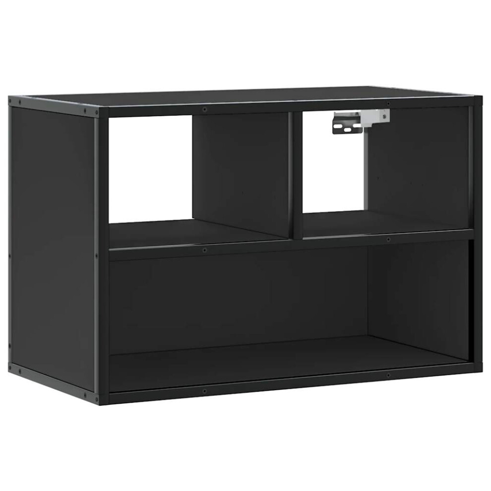 TV Cabinet-TV Stand-Television Unit Black 60x31x39.5 cm Engineered Wood and Metal 770542