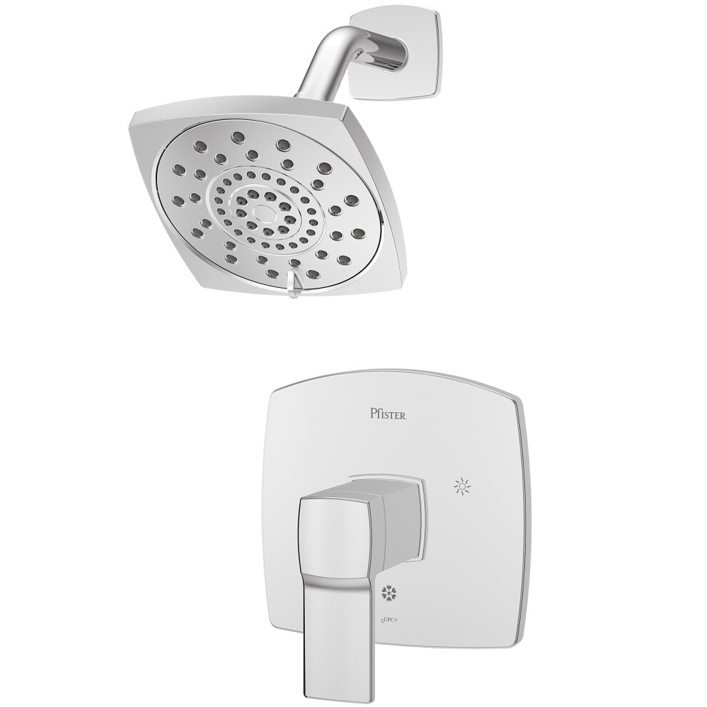 Pfister Deckard Shower Head And Valve Trim Only Kit (Valve Not Included) 1-Handle Polished Chrome Finish Lg897dac 038877633564