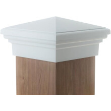 8x8 Post Cap (7.5 """") White New England Pyramid Style Post Top para Post estndar Post Post Fences y mazos