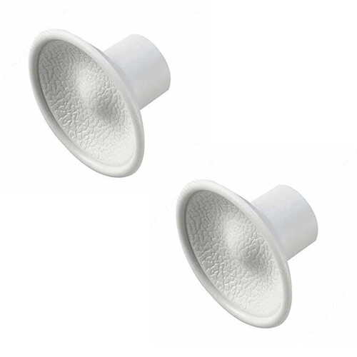 newlifeapp 9-1159 Premium Quality BI-VIK DrrdragKNAPP Vit plast (2-pack)