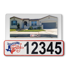 Curb-N-Sign Texas Curb Wrap Autocollants rflchissants en aluminium pour adresse de trottoir (Ne plaisantez pas avec le Texas)