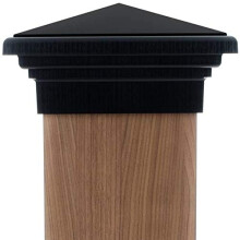 8x8 Post Cap (7.5 """") Black New England Pyramid Style Square Top para buzones y mazos de cercas al aire libre
