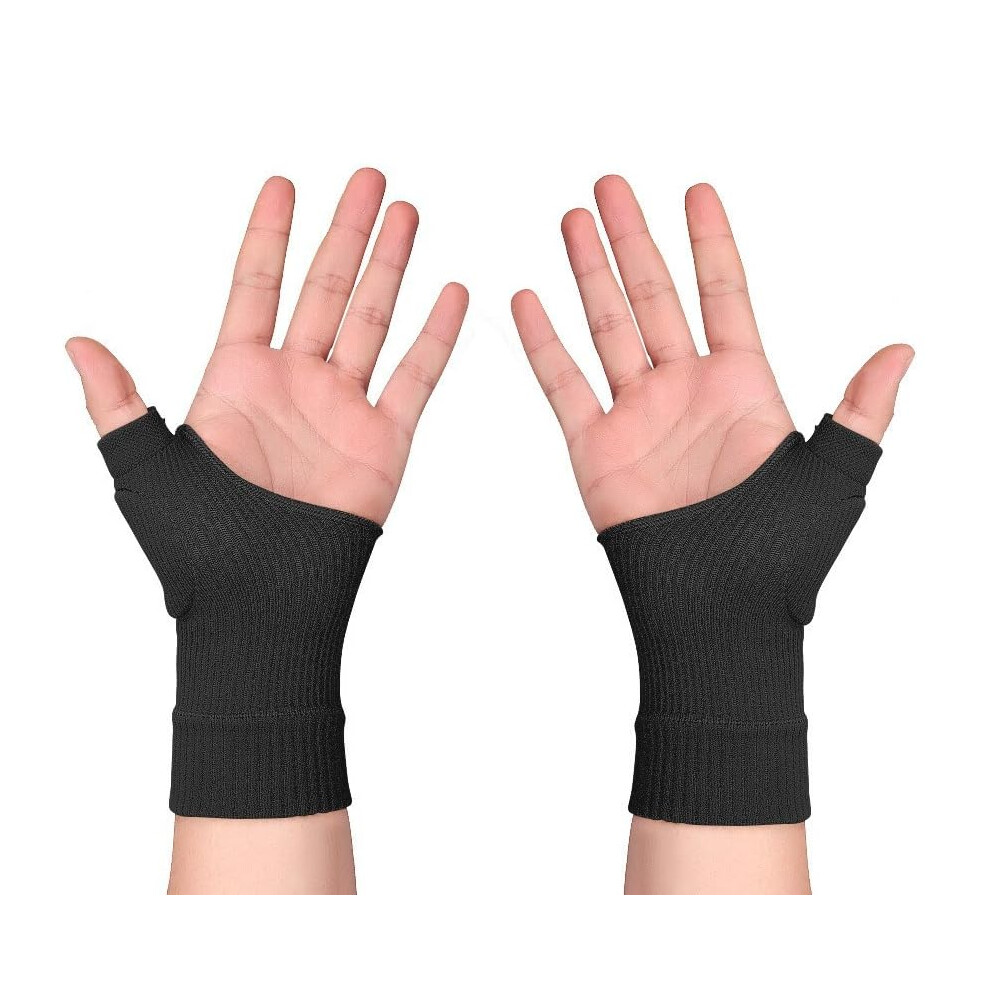 Compression Gloves for Arthritis Relief - Fingerless Thumb and Wrist Support for Osteoarthritis and Tendonitis, 1 Pair