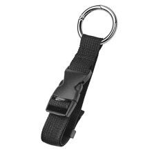 Portable Black Nylon Theft-Resistant Luggage Clip Holder for Belts and Handbags, Outdoor Camping Accessory