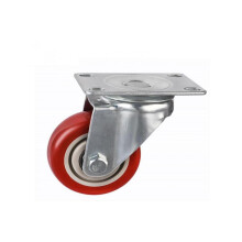 3-Inch Medium Size Brown PVC Wheel with Double Bearings and Flat Steering Housing for Furniture and Equipment