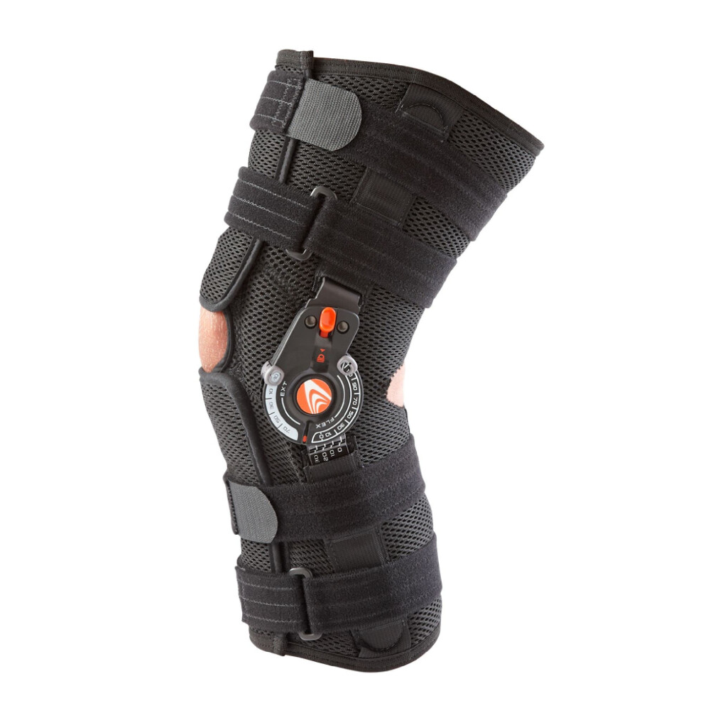 Breg Recover Knee Brace Long Airmesh Open Back Wraparound (X-Small)
