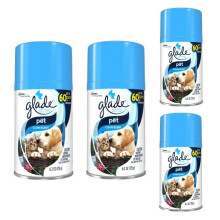 Glade Ambientador automtico en spray de repuesto para mascotas, aroma limpio, 6.2 onzas (paquete de 4)