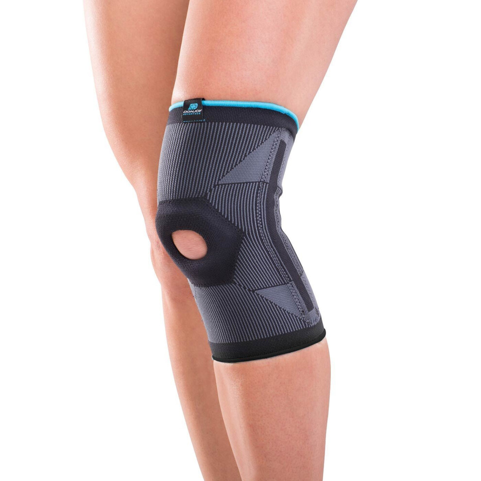 Donjoy Black Da161ks02-Blk-S Deluxe Elastic Knee For Sprain Strain Swelling Soreness Arthritis Knee Cap Support Small Fits 13"""" To 14""""
