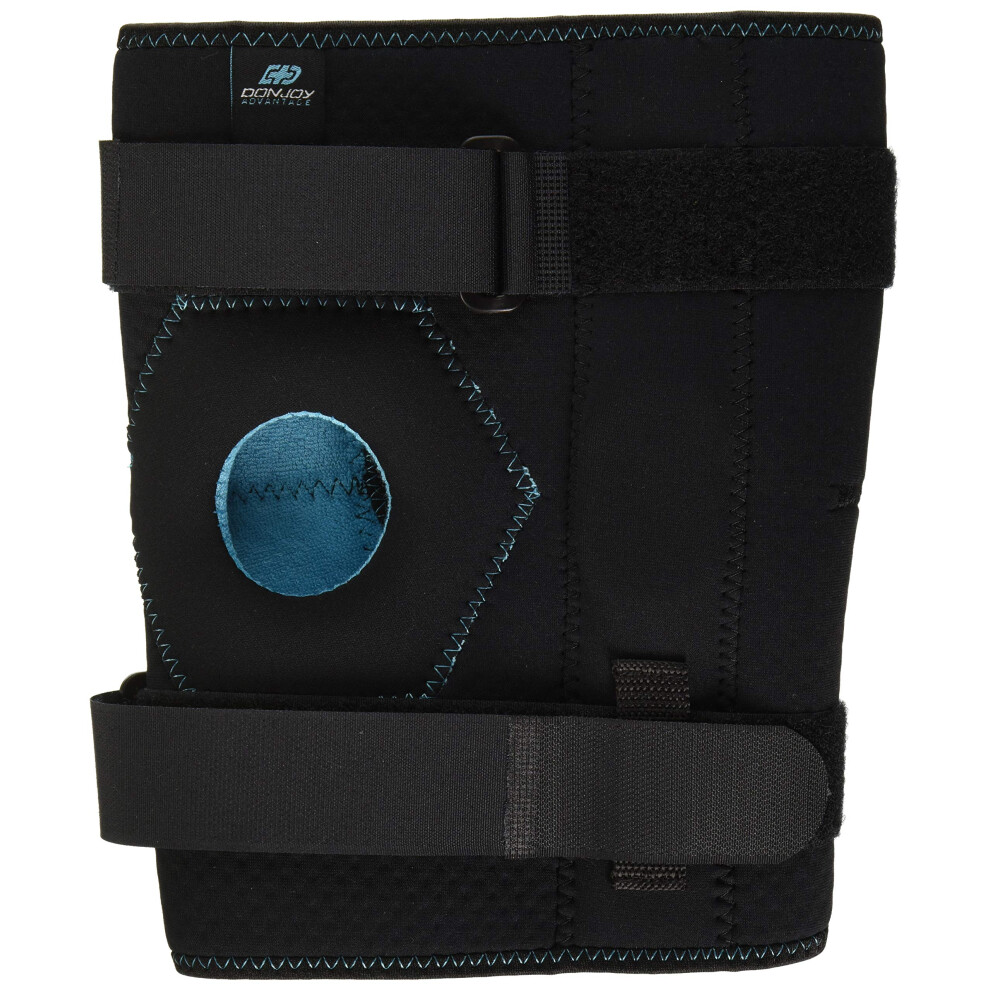 Donjoy Advantage Da161kb02-Blk-L/Xl Stabilizing Double Hinged Knee Wrap Brace For Sprains Strains Media Lateral Instability Arthritis Patella But