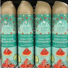 Glade Air Ambresvering Spray - Stay Cool Satermelon - Spring Collection 2022 - Paquete de 4 latas