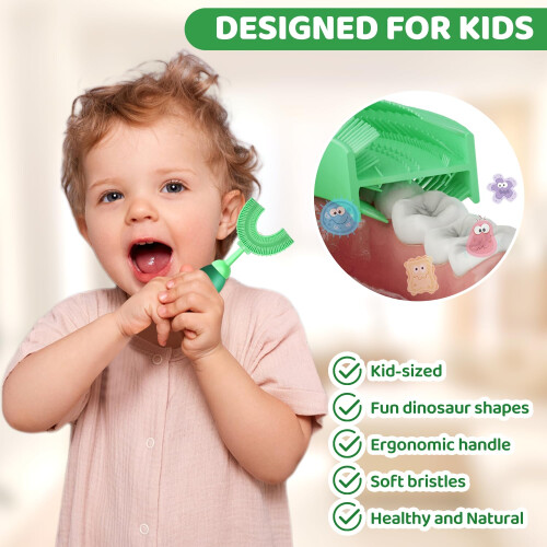 ZMRZ U-Shaped Toothbrush for Kids Ages 2-7 2