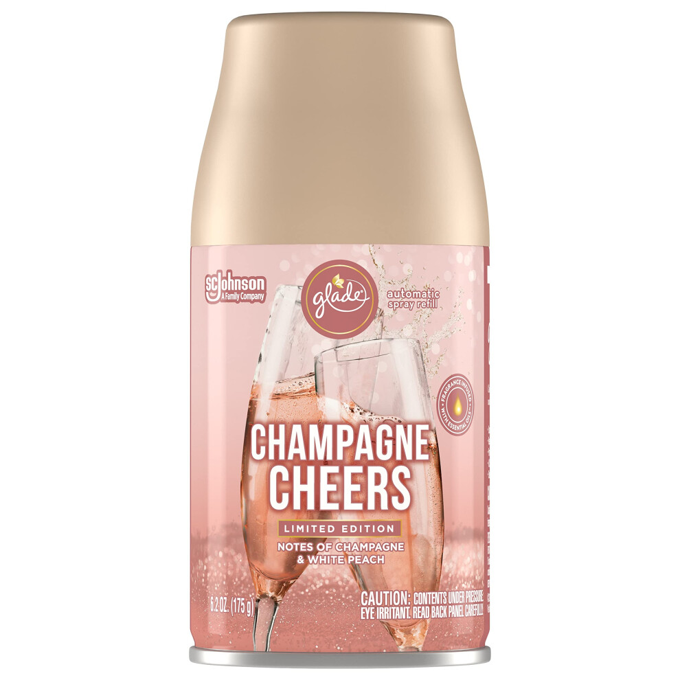 Glade Automatic Spray Refill Air Freshener for Home and Bathroom Champagne Cheers 6.2 Oz-image-OPC-PJYF627-NEW
