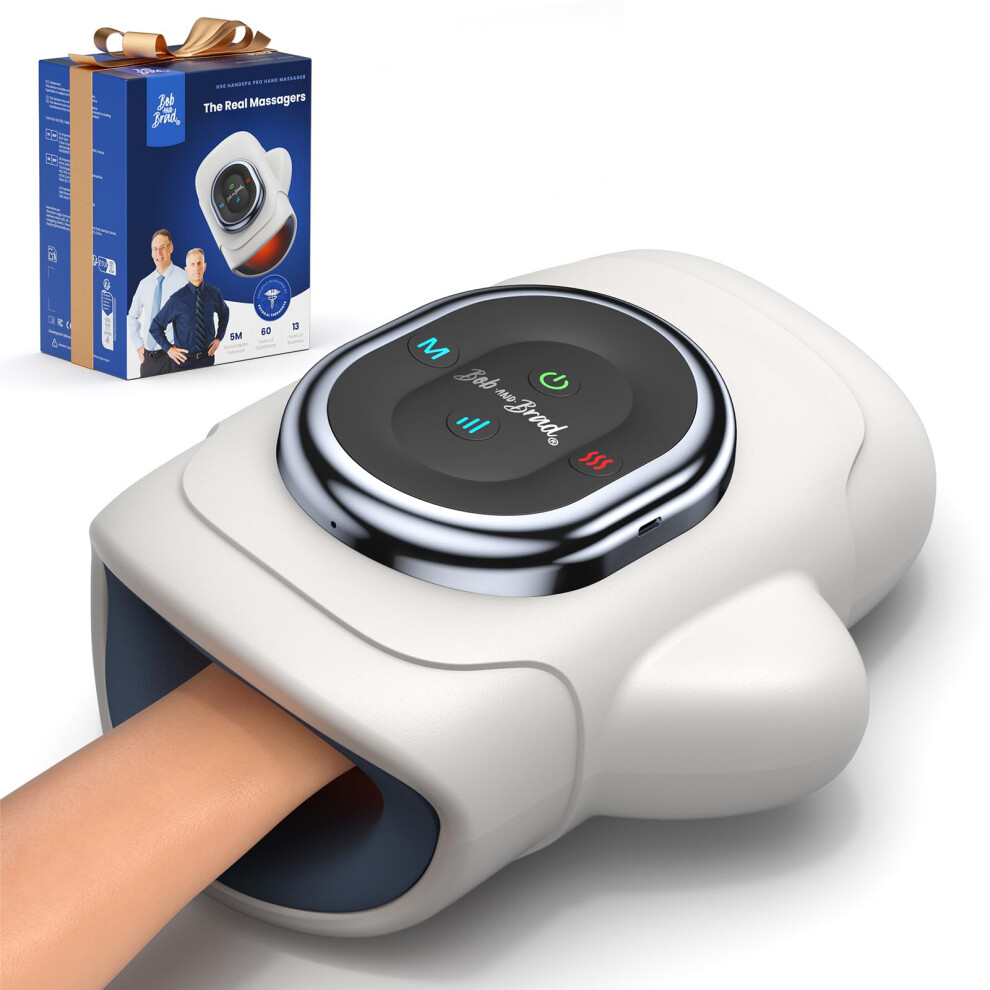 Bob And Brad Hand Massager With Heat And Compression Individual Fingers Fsa Eligible/Hsa Eligible Cordless Portable Handspa Pro Hand Massager For