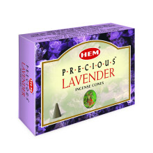 HEM Precious Lavendel Rgelseskegler - Pakke med 12 - 120 Antal - HEM Incense of India