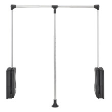 Rev-A-Shelf Asta per armadio regolabile lateralmente da 26""-35"" per mobili da cucina/bagno con maniglia telescopica e hardware cromato CPDR-2635