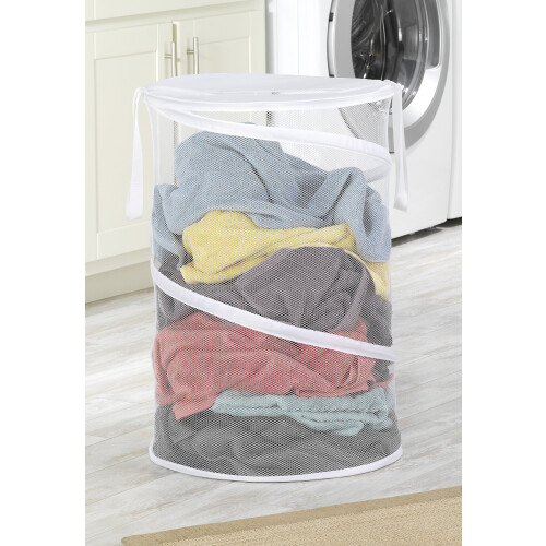 Whitmor Whitmor 18" Opvouwbare Wasmand Wit 1