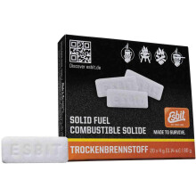 Esbit 4g vaste brandstoftabletten voor backpacken en kamperen Kachels en grills 1300 graden rookloze noodbrandstartervierkanten 20 stuks