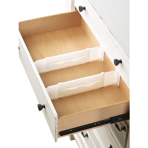 Whitmor Whitmor Verstelbare Ladeverdeler, Set van 2, Wit 1