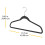Whitmor Whitmor Flocked Pak Hangers Set van 15 Zwart 2
