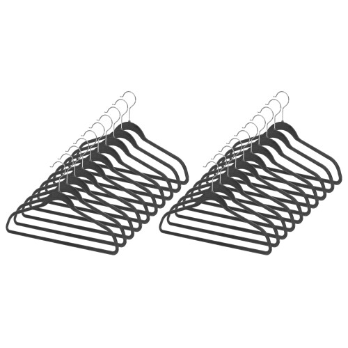 Whitmor Whitmor Set van 20 Zwarte Spacemaker Plastic Pak Hangers