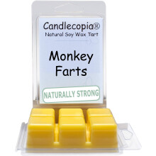 Candlecopia Monkey Farts stark duftendes handgegossenes veganes Wachs schmilzt 12 duftende Wachswόrfel 6,4 Unzen in 2 x 6 Packungen