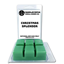 Candlecopia Christmas Splendor Stark duftende, handgegossene, vegane Wachsschmelze, 12 duftende Wachswrfel  6,4 Unzen in 2 x 6 Packungen