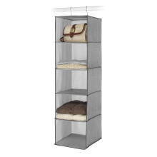 Whitmor Hangende Accessoire Planken 5 Open Sweater Planken Kruisgrijs