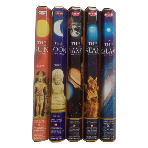 HEM Celestial Rgelse Variety Sun Moon Star Planet Galaxy 100 Stick
