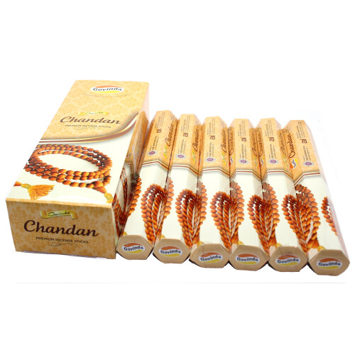 Govinda Incense - Chandan - 120 Sticks, Premium Masala Coated