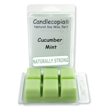 Candlecopia Gurkenminze, stark duftende, handgegossene, vegane Wachsschmelze, 12 duftende Wachswόrfel 6,4 Unzen in 2 x 6 Packungen
