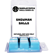Candlecopia Schneemann-Kugeln, stark duftende, handgegossene vegane Wachsschmelze, 12 duftende Wachswrfel  6,4 Unzen in 2 x 6 Packungen