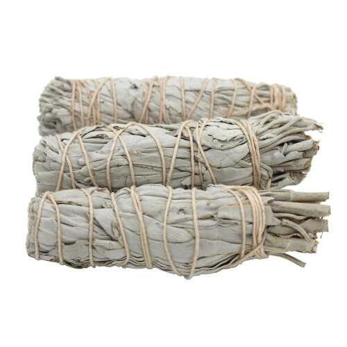 Govinda Premium California Λευκή Σαλάτα Smudge Sticks, 4 Ίντσες, Πακέτο των 3 1