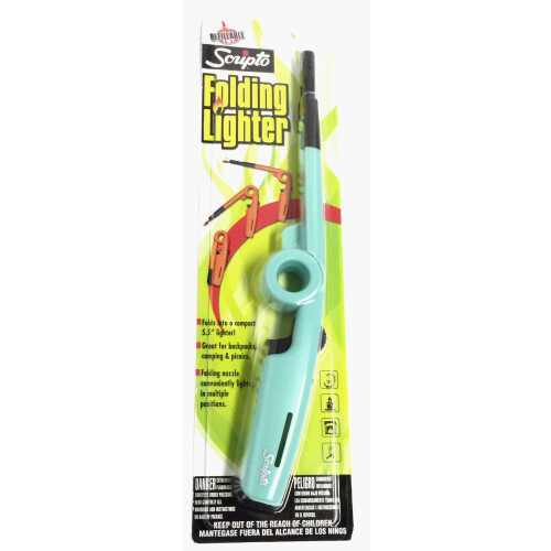 Scripto 3 Pack Combo - 3 tilf?ldig farve Scripto """"Refillable"""" Foldelighter Sikker til camping/grillning/hjem Justerbar flamme 2