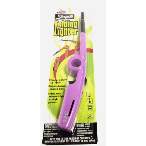 Scripto 3 Pack Combo - 3 tilf?ldig farve Scripto """"Refillable"""" Foldelighter Sikker til camping/grillning/hjem Justerbar flamme 1