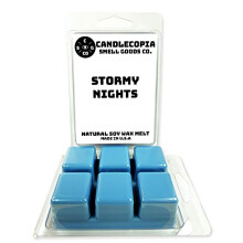 Candlecopia Stormy Nights Strkt duftende hndhldt vegansk voks smelter 12 duftende voksterninger 6,4 ounce i 2 x 6-pakker
