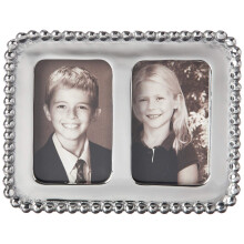 MARIPOSA 3714 2 X 3 Vertical Double 2x 3Photo Frame Silver