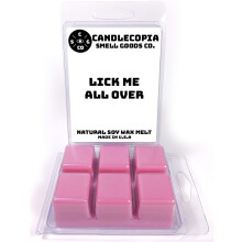 Candlecopia Lick Me All Over, stark duftende, handgegossene, vegane Wachsschmelze, 12 Duftwachswrfel  6,4 Unzen in 2 x 6 Packungen