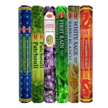 Hem Assorted Incense Sticks Pack of 6, 120 Sticks | Premium Aromatherapy Set for Relaxation