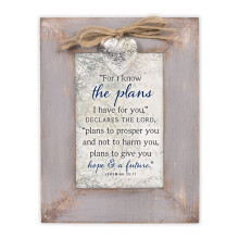 Cottage Garden for I Know The Plans Hope Future Grey Distressed Locket Easel Back Picture Frame