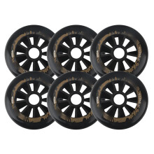 6 Pack Inline Speed Skate Wheels 85A 90mm 100mm 110mm Allrounder Indoor Outdoor Replacement Black Accessories