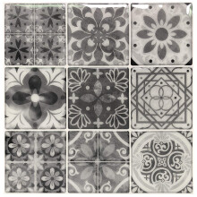 Peel and Stick Backsplash Tegelstickers Grijze Talavera Mexicaanse Tegels (10 Vellen)