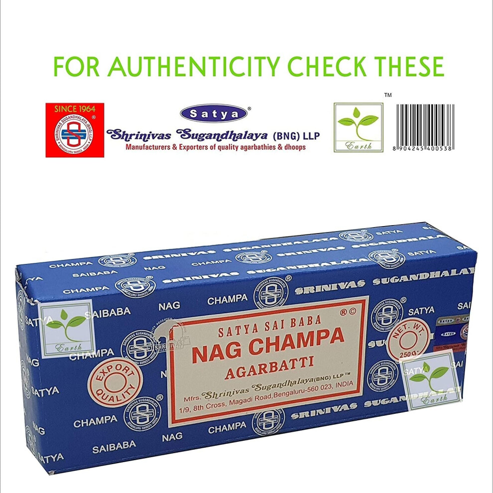 Satya Sai Baba Nag Champa Incense Sticks 250 Grams Worlds's Largest Exported Incense Stick