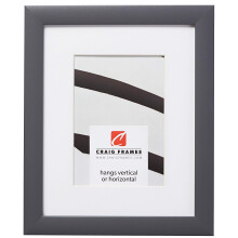 Craig Frames 23247635 13 x 19 Inch Grey Picture Frame Matted to Display a 9 x 13 Inch Photo