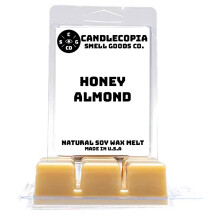 Candlecopia Honig-Mandel-stark duftende, handgegossene, vegane Wachsschmelze, 12 duftende Wachswrfel 6,4 Unzen in 2 x 6 Packungen