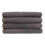 Ensemble de 4 serviettes  main Everplush Flat Loop  schage rapide, charbon de bois 4