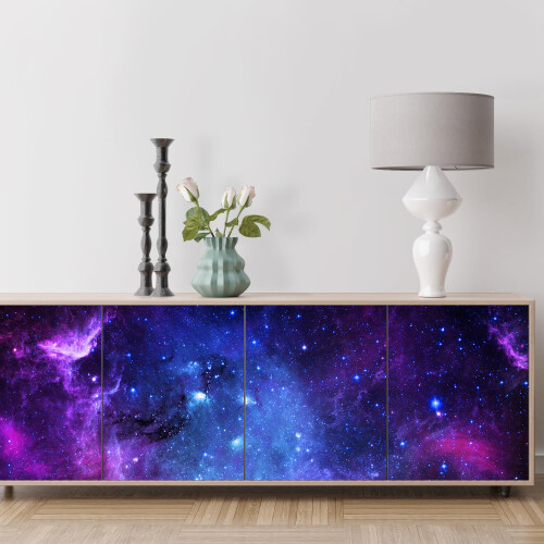 SIGNFORD Mural Galaxy Adesivo de parede removvel para quarto e sala de estar - 66 x 96 polegadas 1